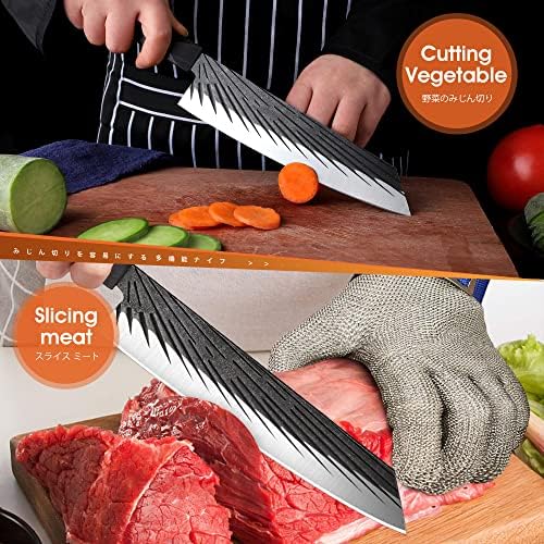Rococo Kiritsuke Nakiri Chef nož 6.5 Pero viking nož set japanskog noža za paljenje kuhinje Cleaver za očev