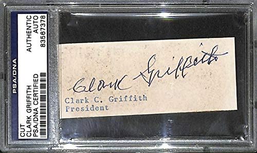 Clark Griffith potpisao rez pismo PSA / DNK COA autogram Senator Bejzbol HOF 1946 - MLB rez potpisa