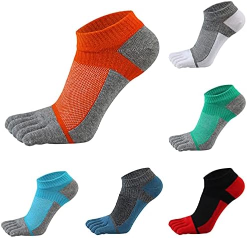RUIVE Muška Moda prozračne čarape sa pet prstiju sportske čarape niske cijevi kućne čarape bijele sportske