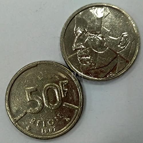 Europska kovanica Belgijska kovanica Nizozemska verzija 50 Franc Nickel Belgie Šestičana verzija