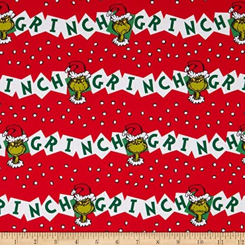 Kaufman Kako Grinch ukrao Božić odmor Headd traka Holiday, tkanina po dvorištu