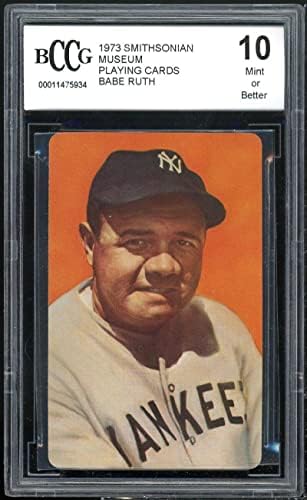 1973. Smithsonian Museum Igranje kartice Babe Ruth Card BGS Bccg 10 mint + - bejzbol kartice za ublažavanje