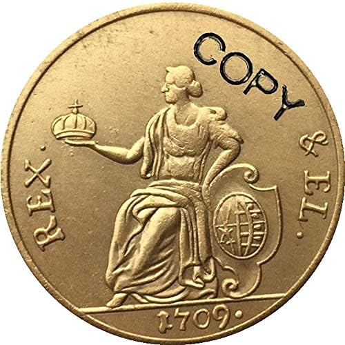 Challenge Coin 24 K Gold Poljska 1709 Kopiranje novčića 24 5mm Kopiranje ukrasa Kolekcija poklona Coin kolekcija
