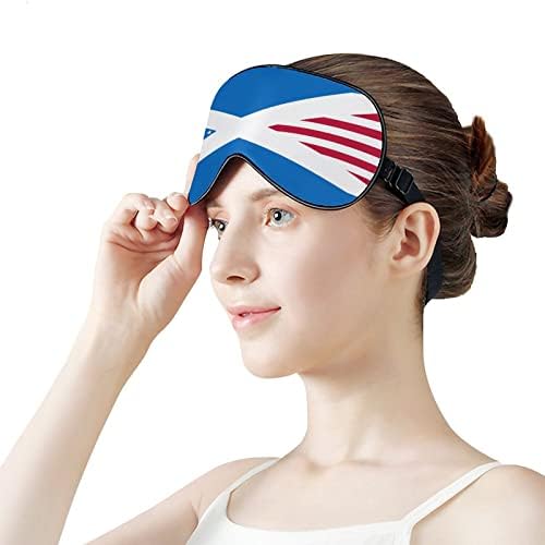 Scotland USA Flag Mix Maska za spavanje s podesivim kaišem mekim poklopcem za oka zanimljivanje za putovanja