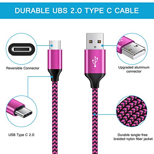 USB Tip C kabl za brzo punjenje C kabl za punjenje 3 paketa žica za Android telefon za Moto G olovka/reprodukcija/snaga,Razr,G9