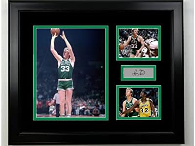 Uramljeno Larry Bird Boston Celtics Faksimilni laser ugraviran potpis košarka 15 x12 3 fotografije kolaž