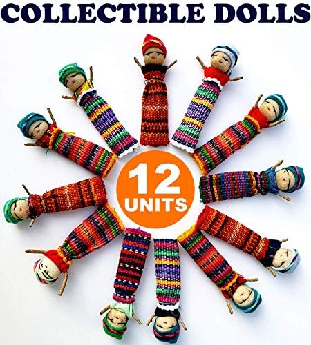 5ô2 12 Super slatke velike lutke za brigu + 1 Besplatna torba od tkanine u Gvatemali ručno izrađena Lutka