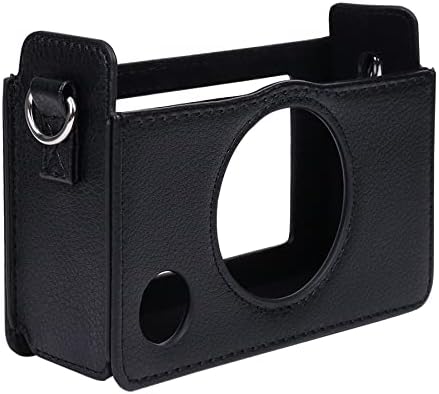 Khanka kožna torbica zamjena za Fujifilm Instax Mini EVO kameru, dolazi sa odvojivom naramenicom, Crnom