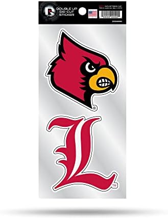 Rico Industries NCAA Louisville Cardinals Alternate 4 x 9 dvostruka naljepnica za rezanje