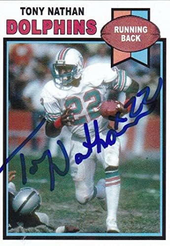 Tony Nathan Miami Delphins potpisao je Custom Card karticu iz 1979. godine - NFL autogramirane nogometne