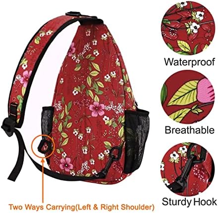 MOSISO Sling ruksak, putni ruksak za planinarenje zimzelene torba preko ramena