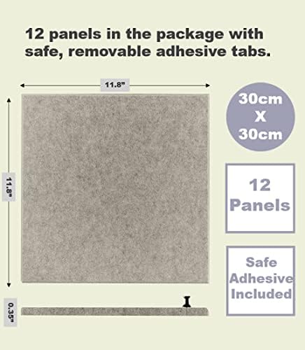 Velika Plutarska ploča alternativa - 47x35 12 pakovanja Filcanih zidnih pločica sa sigurnim uklonjivim ljepljivim