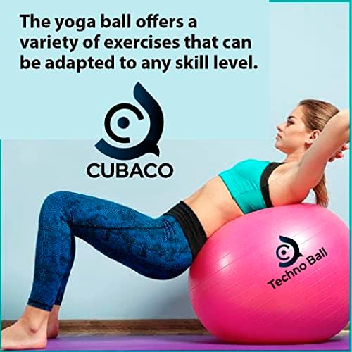 cubaco Pilates Lopta za vežbanje Lopta za jogu, velika Lopta za porođaj u teretani za trudnoću, fitnes,