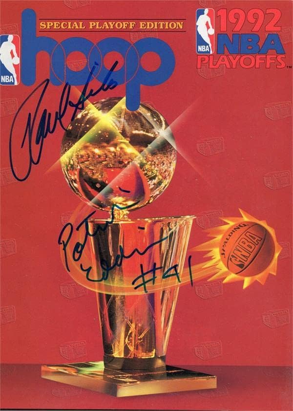 Paul Silas Patrick Eddie hoop magazine 1992 NBA Playoffs Knicks-autographed NBA Magazines