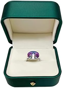 Svea display nakit Boxe zelena PU Koža prsten naušnice klinovi vjenčanje angažman prijedlog Premium razred