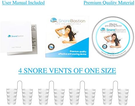 Snore Bastion Bundle - srednje + velike veličine nosnih otvora za nosne ventilacije za smanjenje hrkanja