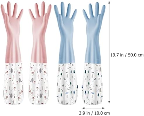 Healeved silikonska rukavica 2 para kuhinjskih rukavica za čišćenje posuda rukavice rukavice za domaćinstvo