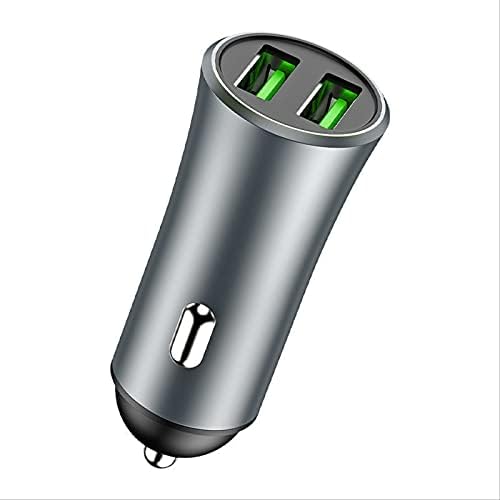 Aqkjds Dual USB auto punjač automobila 2.4a Brzo naboj automobila za cigarete 12W Metalni mini automobil