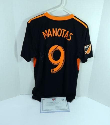 2019 Houston Dynamo Mauro Manotas # 9 Igra Polovna potpisana Black Jersey M DP38342 - Nogometni dresovi za autogradnji