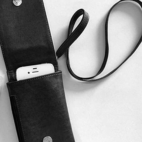 Valovi Kompasni krug Art uzorak Telefon novčanik torbica Viseća mobilna torbica Crni džep