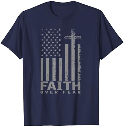 America Pride američka zastava vjera preko straha molitva T-Shirt
