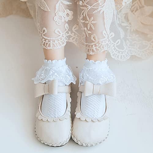 Dječji mališani djevojke ruffle čipke TRIMS čarape za uši mrežica Princess Pamuk Soft haljina Frilly Socks