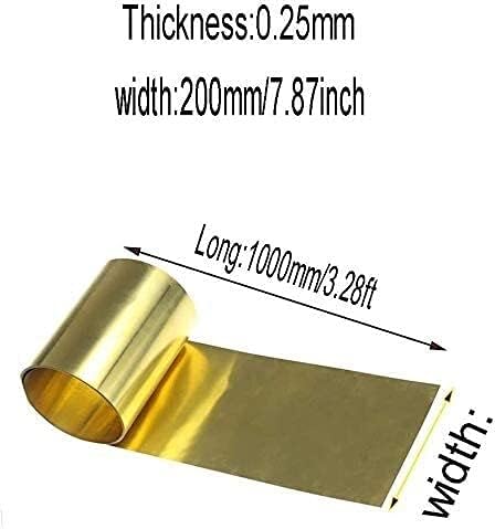 YIWANGO bakar lim folija mesing Metal tanak Lim pojas folija ploča Shim 200mm/7.87Inchx1000mm / 39. Bakarni