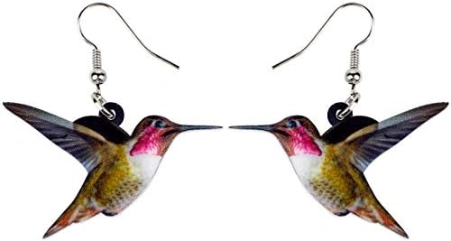 Bonsny Drop Dangle Flying Hummingbird Naušnice Ptica Uzorak Modni Nakit Za Žene Djevojke Čari