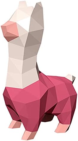 WLL-DP Alpaca izgled DIY papirni igrački papir Skulptura Geometrijski papir zanat 3D papir model umjetnosti kućna dekoracija rekvizitira ručno izrađena origamija