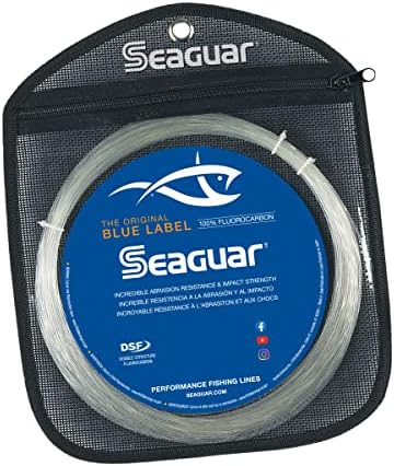 Seaguar Blue etikete Big Game Fluorokarbonska ribarska linija, 150 lb Snaga, 110YDS, Clear - 150FC110