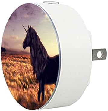 2 paketa Plug-in Nightlight LED Night Light Unicorn životinja sa senzorom sumrak-to-Dawn za dečiju sobu,