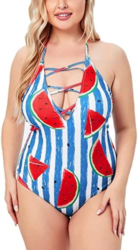 Yubnlvae kupaći kostim za žene 1 komad Slimfit Tummy Control Crew Rekošeni odštampano 2023. ljeto plaža