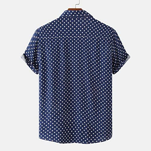 Ljetne košulje za muškarce Muški stil tiskara kratki rukav labav gumb Ležerna majica za bluzu vrhova muške majice kratkih rukava