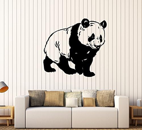 DizajnTorefine Vinil zid naljepnica Slatka panda Bear Kids Room Naljepnice za životinje Mural Flame Red