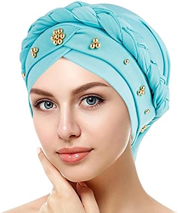 Islamski muslimanski hidžab šešir za žene pletenice turban šešir kape za kosu poklopac za glavu kose