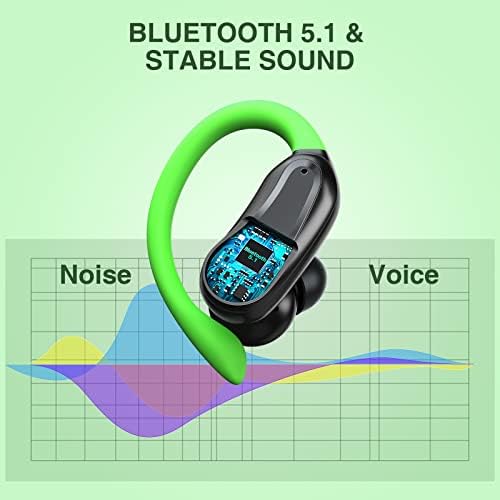 Bežične Bluetooth slušalice 10hrs Single Playtime IPX7 vodootporne slušalice za uši sa ušicama, slušalice