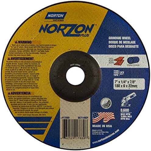 Tip 27 Norzon plus depresivni centar za brušenje - 7 x1 / 4 x7 / 8 tipa 27 Norzon plus kotač [set od 20]