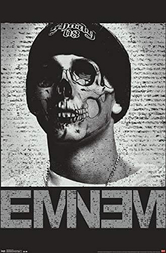 Trends International Eminem-zidni plakat lobanje, 14.725 x 22.375, Premium Neuramljena verzija