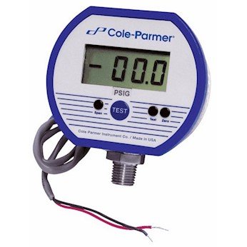 Cole-Parmer digitalni mjerač sa petljom, 0 do 100.0 PSI; 1/4 NPT 8-32 VDC