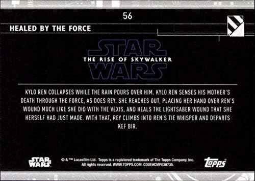 2020 TOPPS Star Wars Raspon Skywalker serije 2 Ljubičasta 56 Zacjeljena od strane Force Rey, Kylo Ren