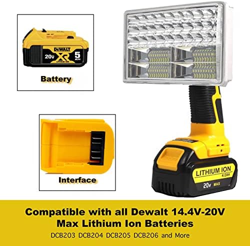 Lilocaja 12V-20V litijum-jonska punjač za baterije DCB104 + 40W 4200LM 9 inča LED radno svjetlo, kompatibilno