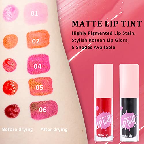U-Shinein 2 boje lip Tint Stain Set, mat lip Tint Watery Lip Stain, korejski sjaj za usne vodootporan hidratantni