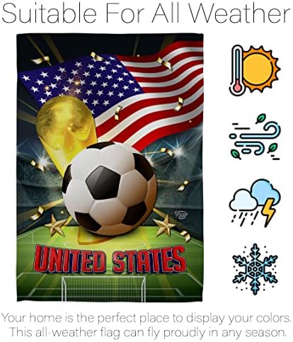 Kolekcija ukrasa Svjetski kup Sjedinjene Američke Države 2 kom. Zastava bannera Patuljana travnjak vrtna