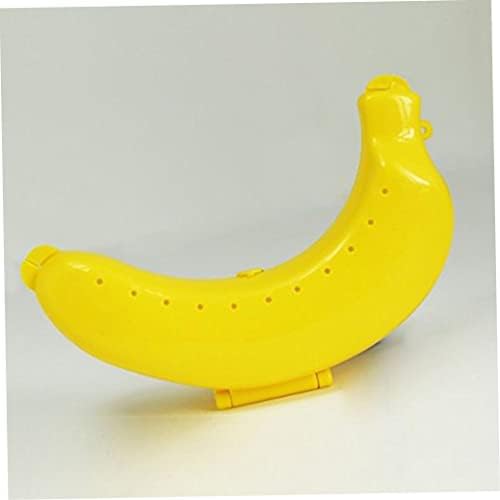 Eioflia Creative Banana Protector Saver Novelty Banana Guard Holder Case Creative Lunch Carrier Yellow