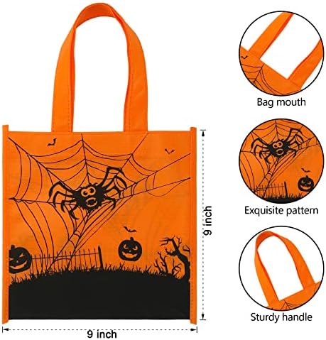 iziusy 8 kom. Noć vještica ili tretirajte netkane torbe za torbe Halloween Candy / Goodie torbe za djecu,