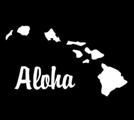 Aloha Hawaiian Island Havaji - naljepnica za naljepnicu, die rezan vinilni naljepnica za prozore, automobile,