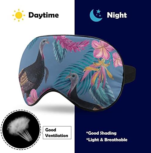 Turska i tropsko listovi maski za spavanje izdržljive povez za meke maske za meke očiju s podesivim remenom