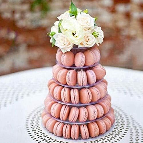 XJJZS Round 6 Tier Tower Cake Stand Cupcake Macaroons Display Rack Holder Alati svadbena dekoracija Uskršnje