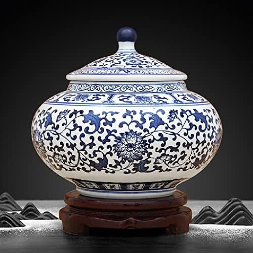N / A keramički plavi i bijeli pohranjivanje lista mogu dnevni boravak čaj mogu ukras poklon ukrasi (boja: