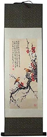 ZORILO Silk Scroll Word Painting Oriental DecorAlien Storehouse kineska svilena slika ptica i cvijeća zidna